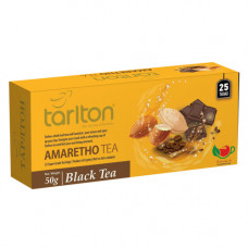 Чай Tarlton чёрный цейлон  Амаретто пакетированный картон 25пак
