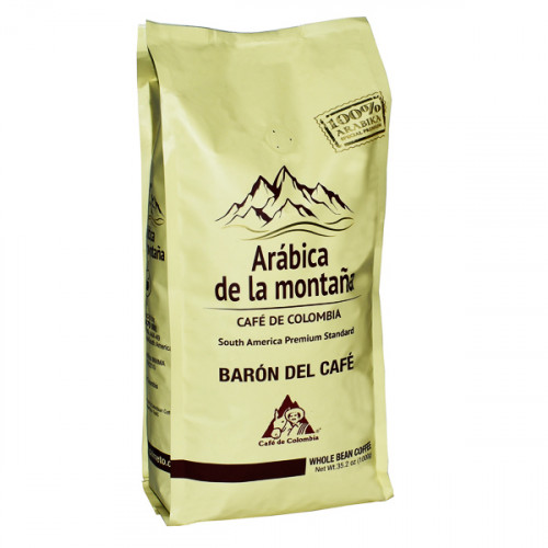 Кофе De La Montana Arabica Baron Del Cafe Колумбия зерно мяг/уп 1000гр