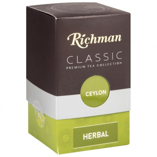 Чай Richman зеленый Herbal Цейлон картон 100гр