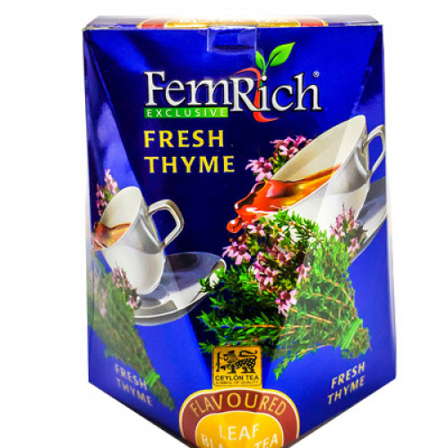 Чай  FemRich Exlusive черный Свежий тимьян  картон  100гр